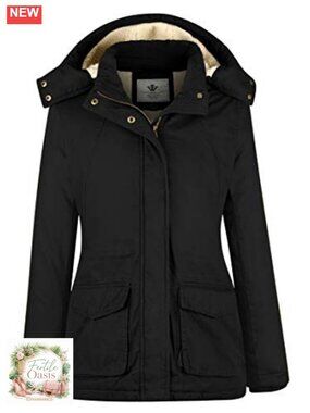 Women's Sherpa Lined Parka Heavy Winter Coat with Hood